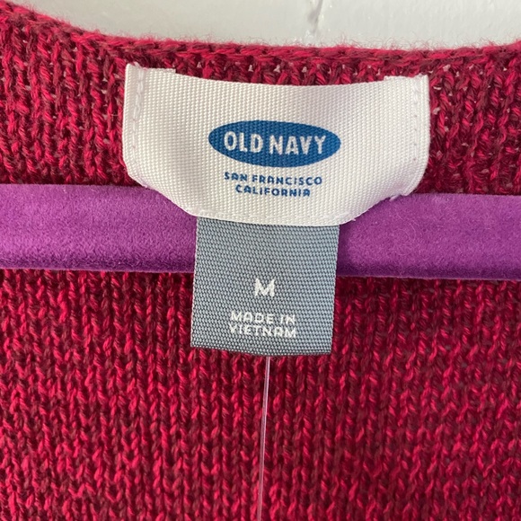 NWT Old Navy Scarlet Red V Neck Sweater - Picture 3 of 3